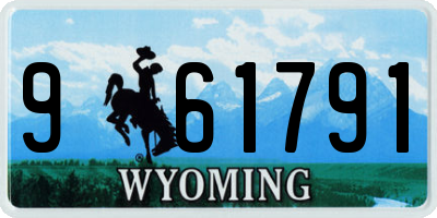 WY license plate 961791