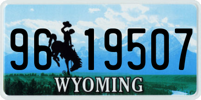 WY license plate 9619507