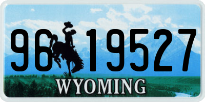 WY license plate 9619527
