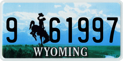 WY license plate 961997