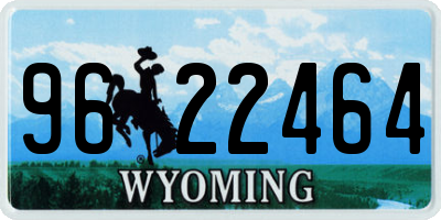 WY license plate 9622464