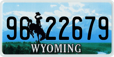 WY license plate 9622679