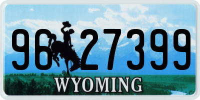 WY license plate 9627399
