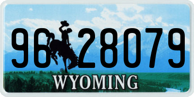 WY license plate 9628079