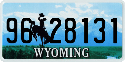 WY license plate 9628131