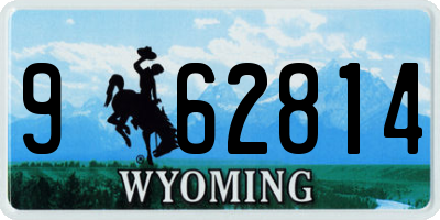WY license plate 962814