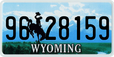 WY license plate 9628159