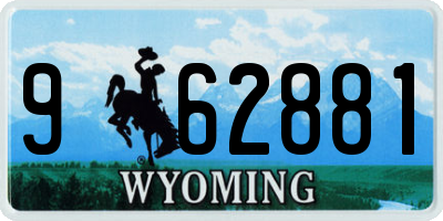 WY license plate 962881