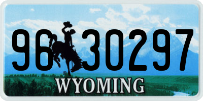 WY license plate 9630297