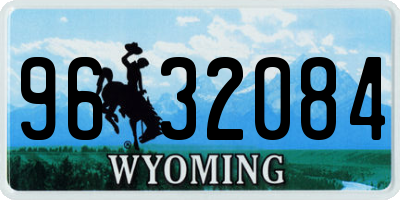 WY license plate 9632084
