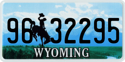 WY license plate 9632295
