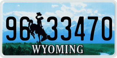 WY license plate 9633470
