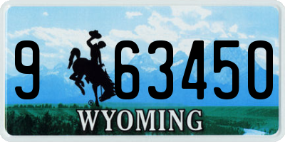 WY license plate 963450