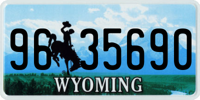 WY license plate 9635690
