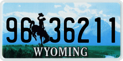 WY license plate 9636211