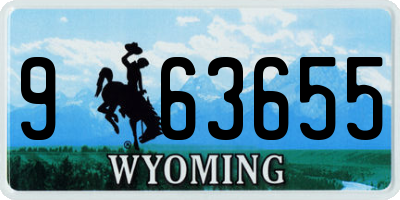 WY license plate 963655