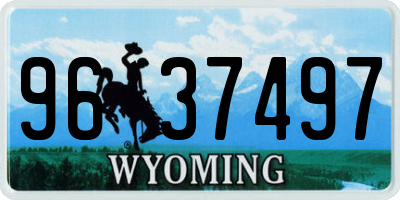 WY license plate 9637497