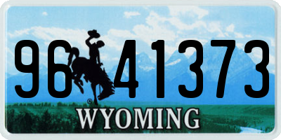 WY license plate 9641373