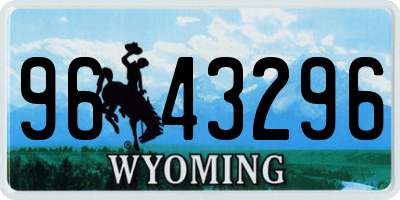 WY license plate 9643296