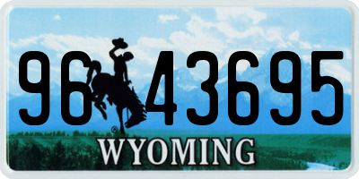 WY license plate 9643695