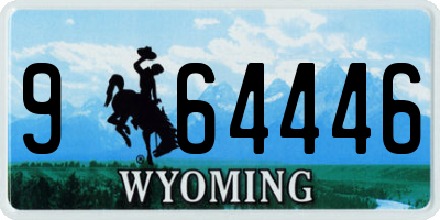 WY license plate 964446