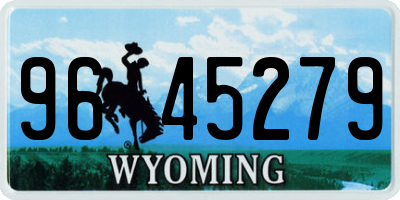 WY license plate 9645279