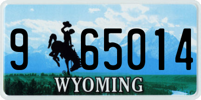 WY license plate 965014