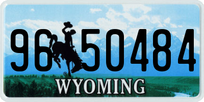 WY license plate 9650484