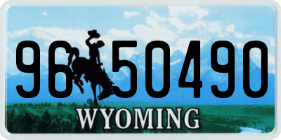 WY license plate 9650490