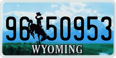 WY license plate 9650953