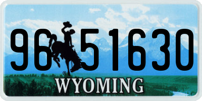 WY license plate 9651630