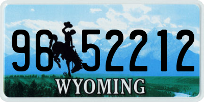 WY license plate 9652212