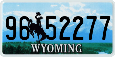 WY license plate 9652277