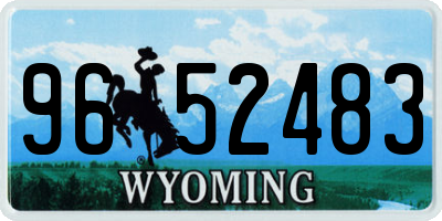 WY license plate 9652483