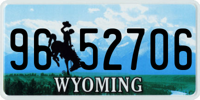 WY license plate 9652706