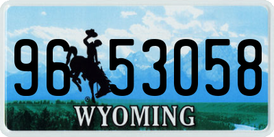 WY license plate 9653058