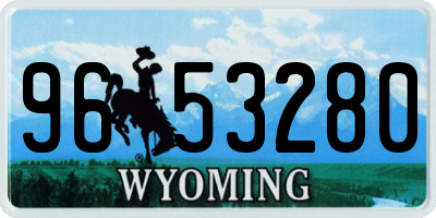 WY license plate 9653280