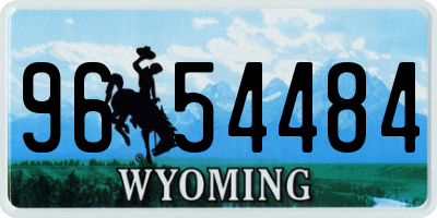 WY license plate 9654484
