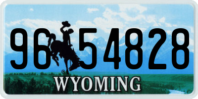 WY license plate 9654828