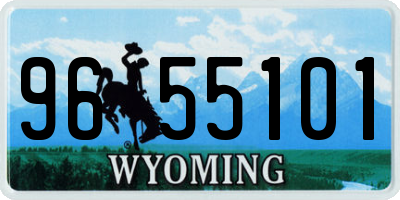 WY license plate 9655101