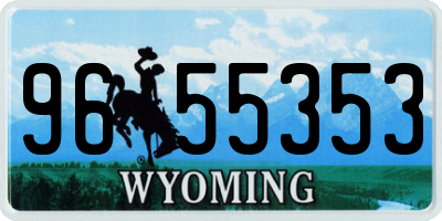 WY license plate 9655353