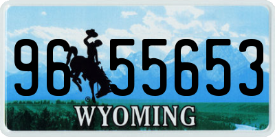 WY license plate 9655653