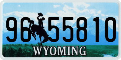 WY license plate 9655810