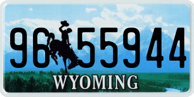WY license plate 9655944