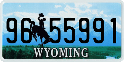 WY license plate 9655991