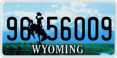 WY license plate 9656009