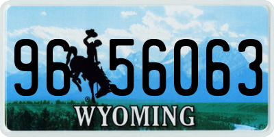 WY license plate 9656063