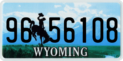 WY license plate 9656108