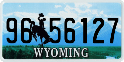 WY license plate 9656127