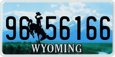 WY license plate 9656166